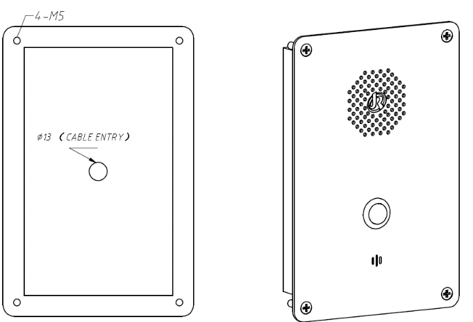 Drawing JR301-SC-IW Telefono de Emergencia